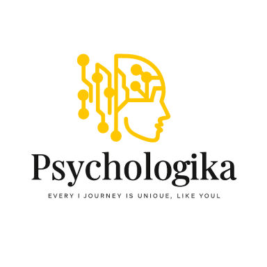 Logo for Psychologika featuring a stylised human head and circuitry elements.